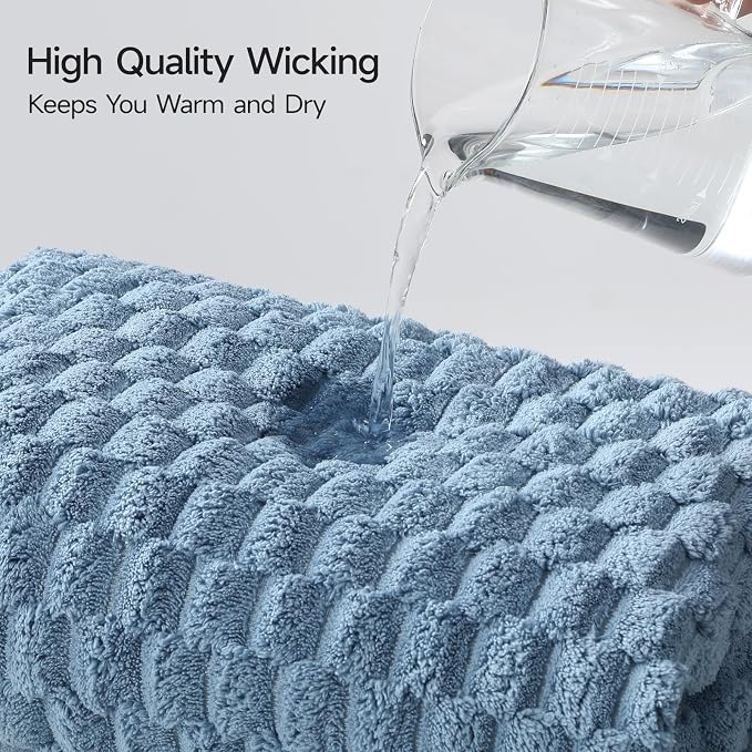 REDKISS Microfiber Bath Towels Set of 4-27x55 Inch Large Waffle Bath Towels - Image 6