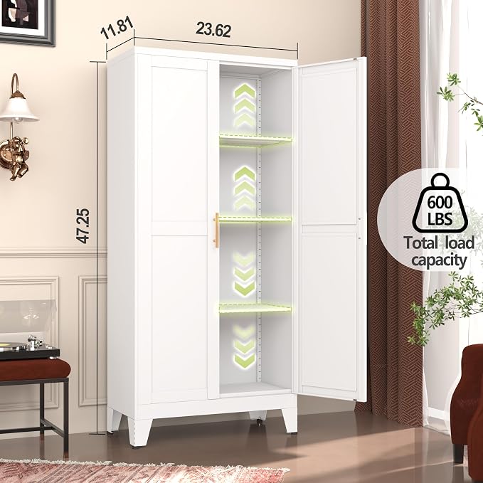 Metal Pantry Cabinet, Kitchen Pantry Storage Cabinets - Image 2