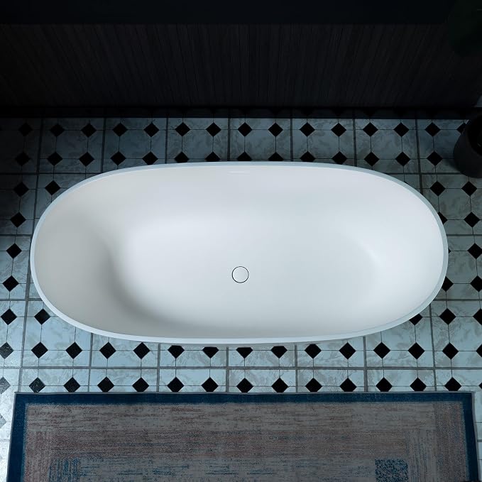 WOODBRIDGE 63" L x 28.35" W Stone Resin Luxury Contemporary Solid Surface - Image 4