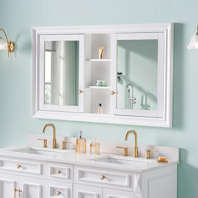 WELLFOR 55"x 32" Bathroom Medicine Cabinet - Image 3