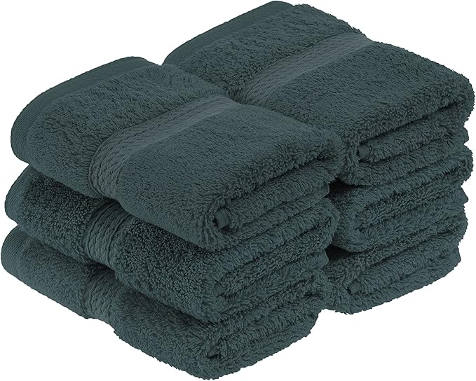 BLUENILEMILLS BNM Egyptian Cotton 6-Piece Towel Set, Includes 6 Face Towels - Image 2