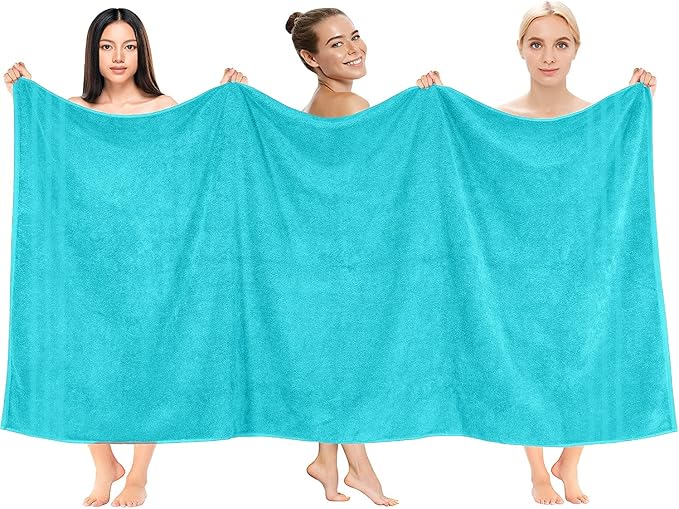 DAN RIVER 2 Pack Luxury Bath Sheets 35x70, 600 GSM, Soft & Quick Dry 100% Ring - Image 5