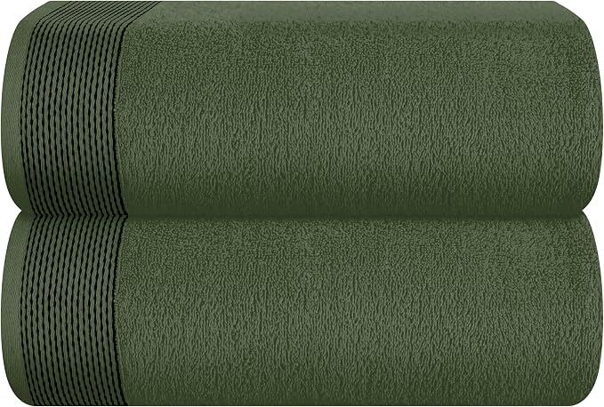 Belizzi Home Cotton 2 Pack Oversized Bath Sheet 35 x 70, Large Bath Sheet by Unknown