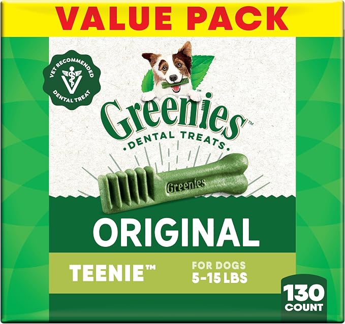 Greenies Veterinarian-Recommended Natural Dental Dog Treats Teenie Size by GREENIES