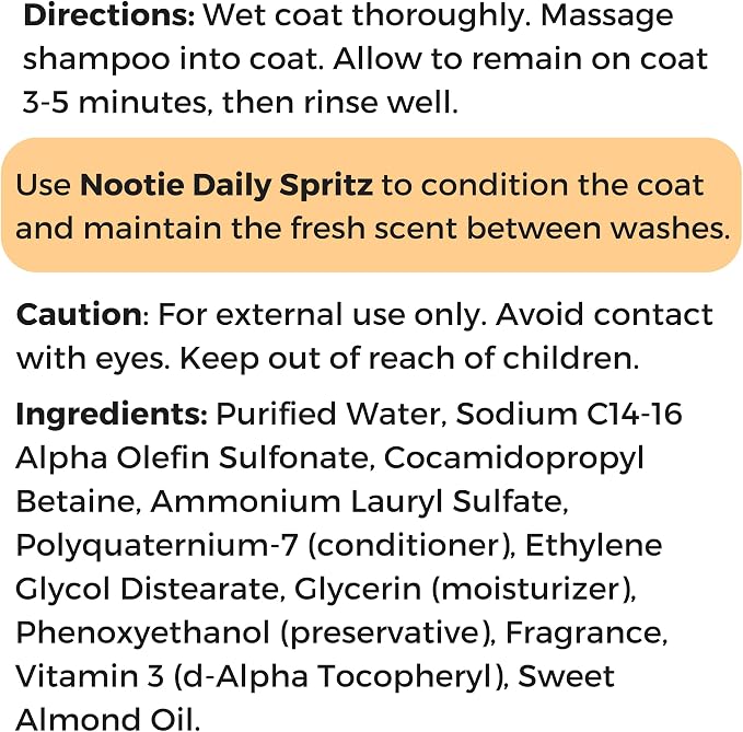 Nootie - Pet Shampoo for Sensitive Skin -�Revitalizes Dry Skin & Coat - Natural - Image 7
