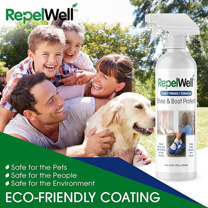 Shoe & Boot Stain & Water Repellent Eco-Friendly, Pet-Safe Spray Keeps Fabric - Image 3