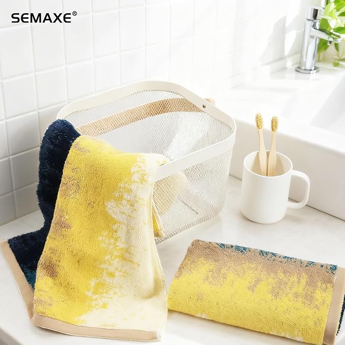 SEMAXE Hand Towels for Bathroom, 100% Cotton Towels - Image 8