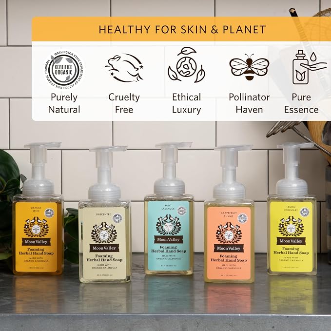 Moon Valley Herbal Foaming Hand Soap, Recyclable Bottle - Image 5
