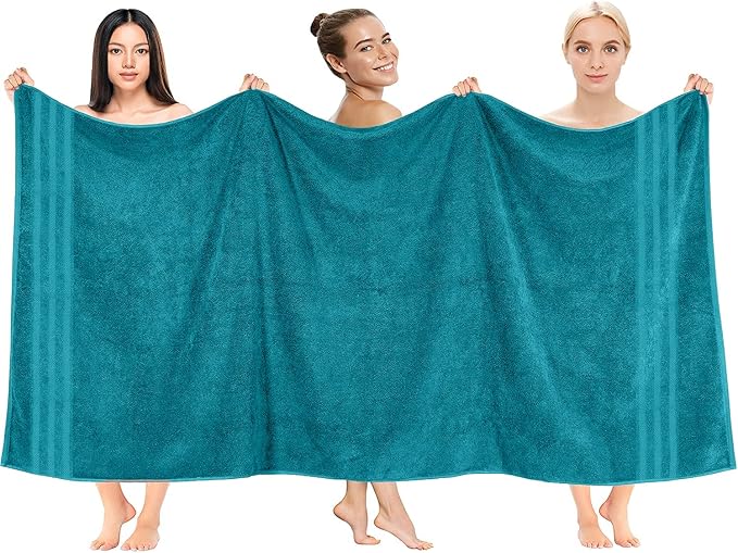 DAN RIVER 2 Pack Luxury Bath Sheets 35x70, 600 GSM, Soft & Quick Dry 100% Ring - Image 5