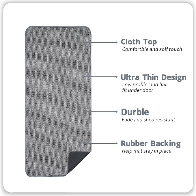 Bath Mat, Ultra Thin Bathroom Runner Rugs, Large Bath Mats - Image 2