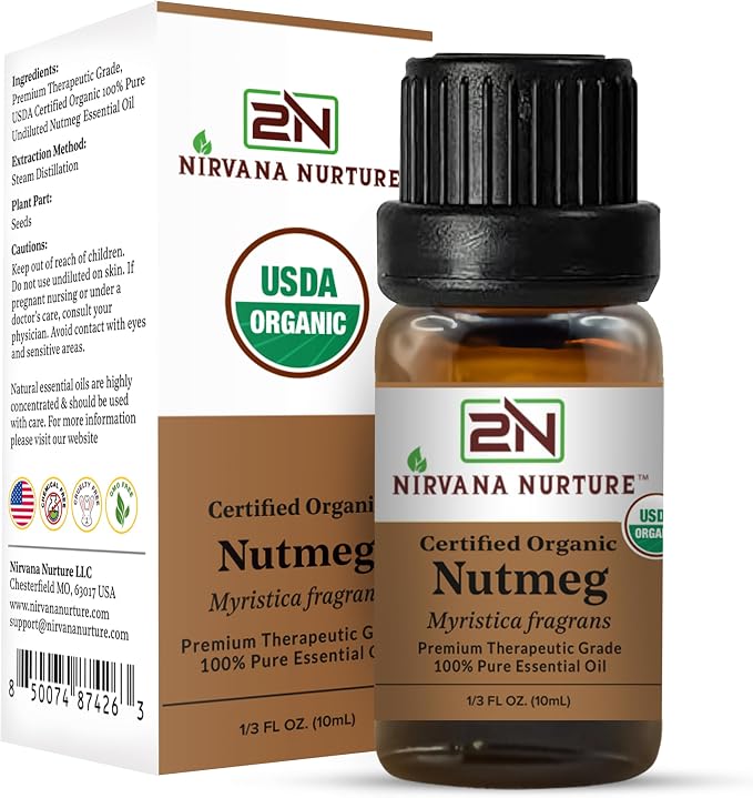 Nutmeg Essential Oil USDA Certified Organic, 100% Pure Natural Premium Grade - Image 5