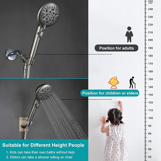 Brushed Nickel Shower Heads Handheld - Image 3