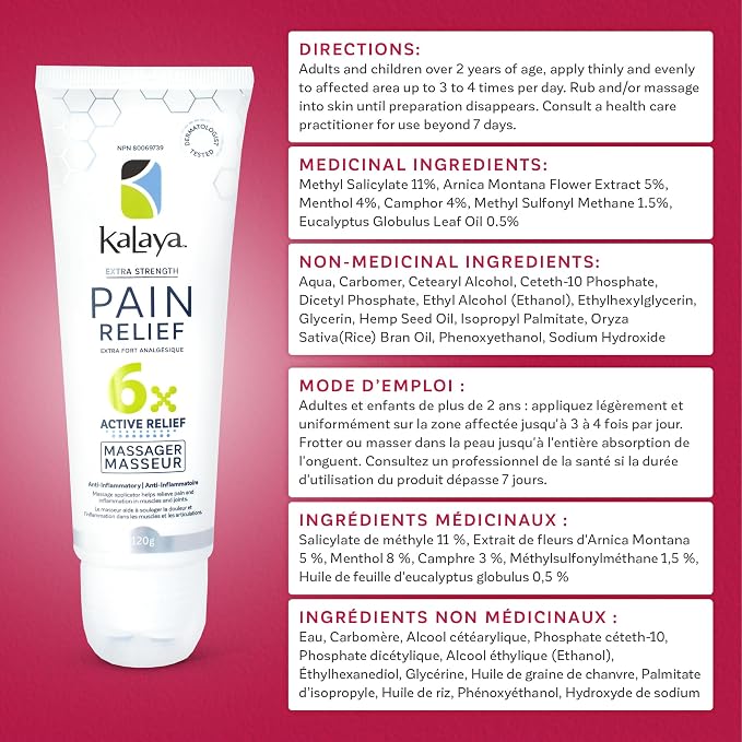 Kalaya Pain Relief Cream with Arnica – Fast-Acting Joint & Muscle Pain Relief – - Image 5