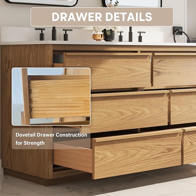 WELLFOR 60" Bathroom Vanity - Image 5
