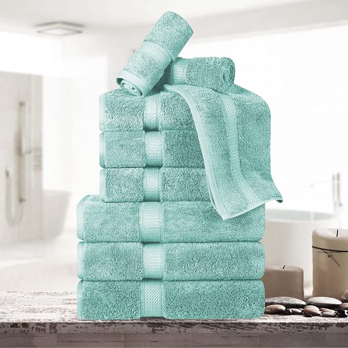BNM Egyptian Cotton Heavyweight Towels, 800 GSM, Face/ Washcloths, Hand Towels - Image 2