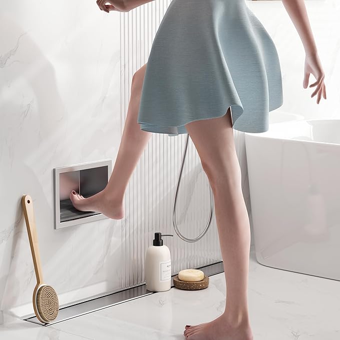Shower Foot Rest for Shaving Legs, 304 Stainless Steel Footrest Niche - Image 2