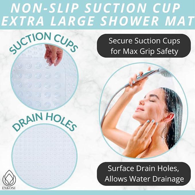 ENKOSI Extra Large Shower Mat Non Slip - Image 2