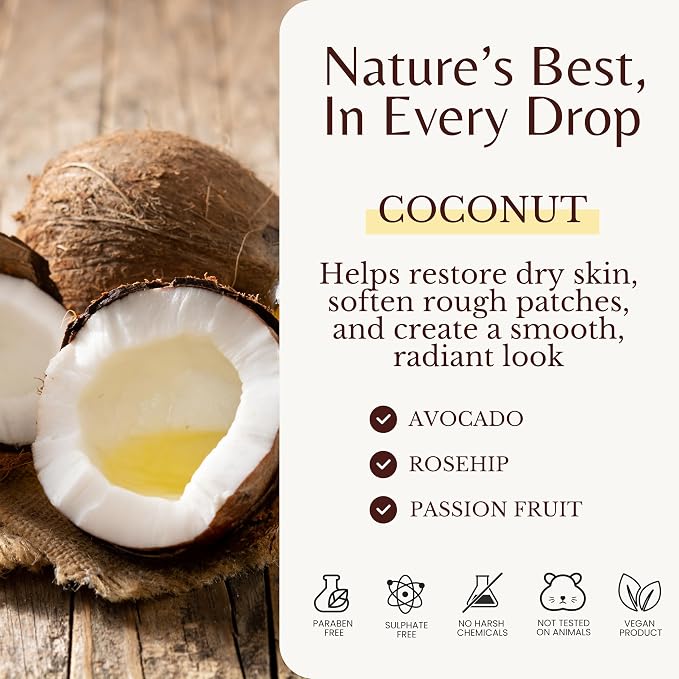 Tropical Coconut Massage Oil for Massage Therapy, Soothing Massage Oil - Image 4
