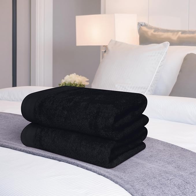Cotton 2 Pack Oversized Bath Towel Set 28x55 inches, Large Bath Towels - Image 3