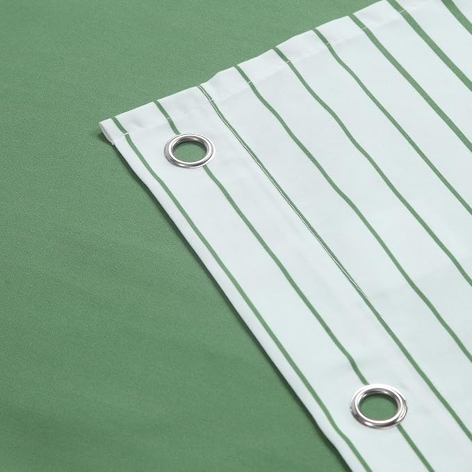 90 Inch Green Shower Curtain, Extra Long Sage Green and White Gradient - Image 4