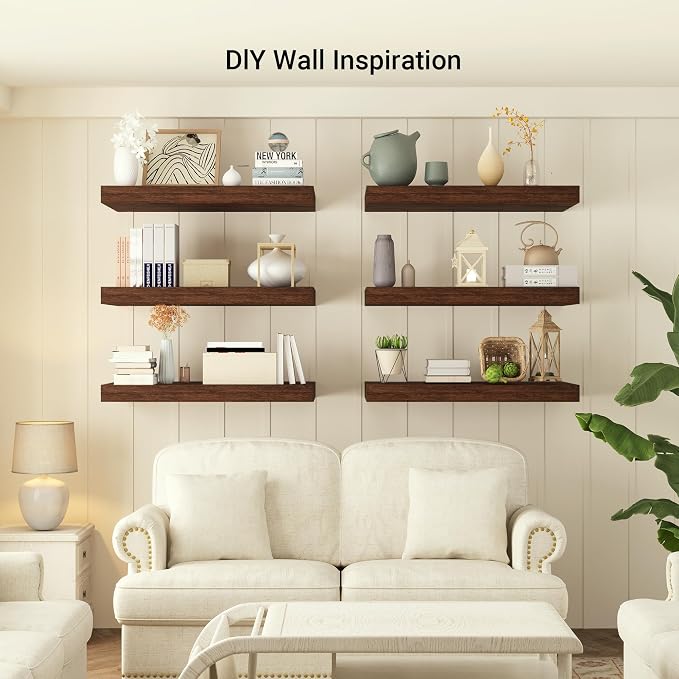 Heimlove 12" Deep Floating Shelves, 36 x 12 Inch Wall Mounted Long Floating - Image 2