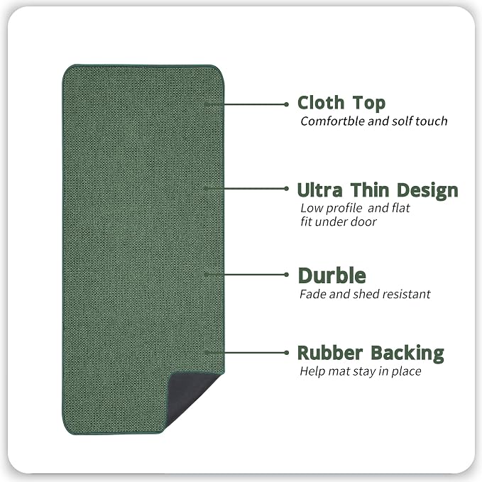 Bath Mat, Ultra Thin Bathroom Runner Rugs, Large Bath Mats - Image 2