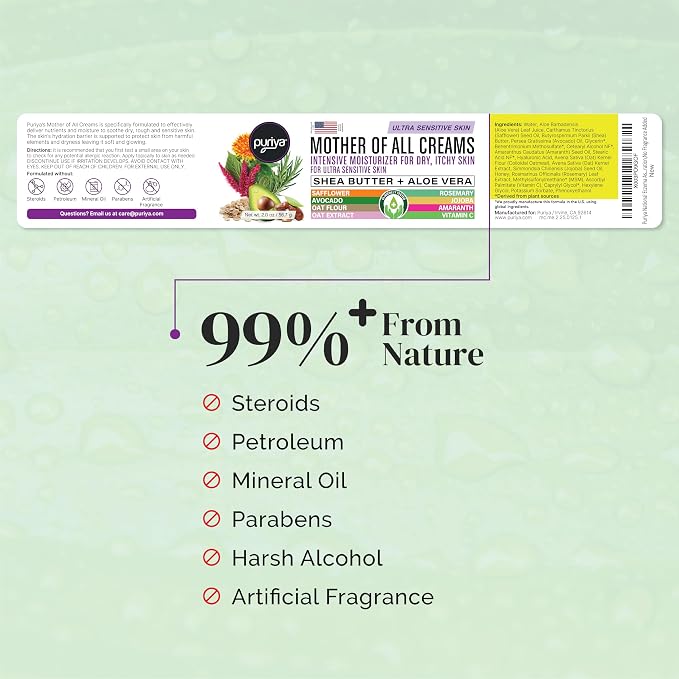 Puriya National Eczema Association Accepted Cream 2 oz, Dry Itchy Skin Relief - Image 4