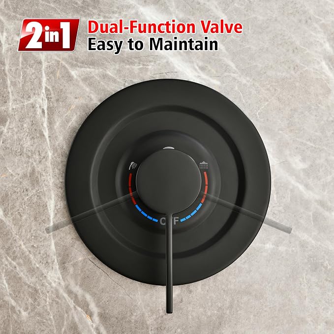 SUMERAIN Matte Black Shower System - Image 8