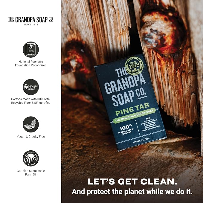 The Grandpa Soap Company Pine Tar Bar Soap - Image 6
