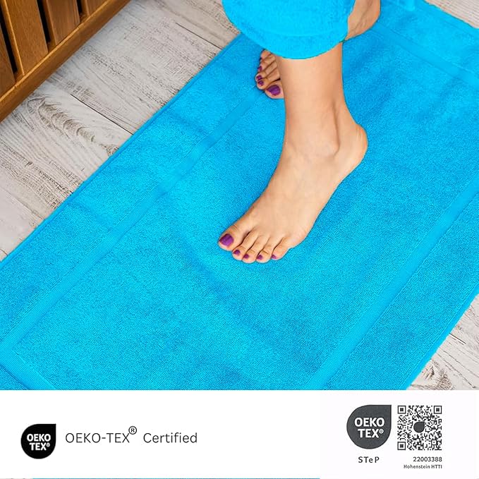 SALBAKOS 100% Turkish Cotton Bath Mat Set 2-Piece - Image 4