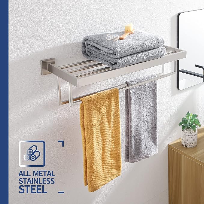 KOKOSIRI Towel Rack 24'' Bathroom Towel Shelves - Image 4
