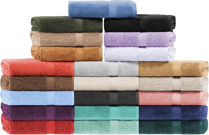 BNM Egyptian Cotton Heavyweight Towels, 800 GSM, Face/ Washcloths, Hand Towels - Image 8