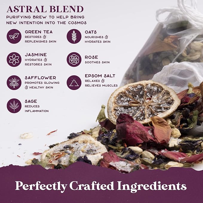 Astral Blend Bath Tea by Purple Canyon | 3 Purifying Bath Soaks - Image 3