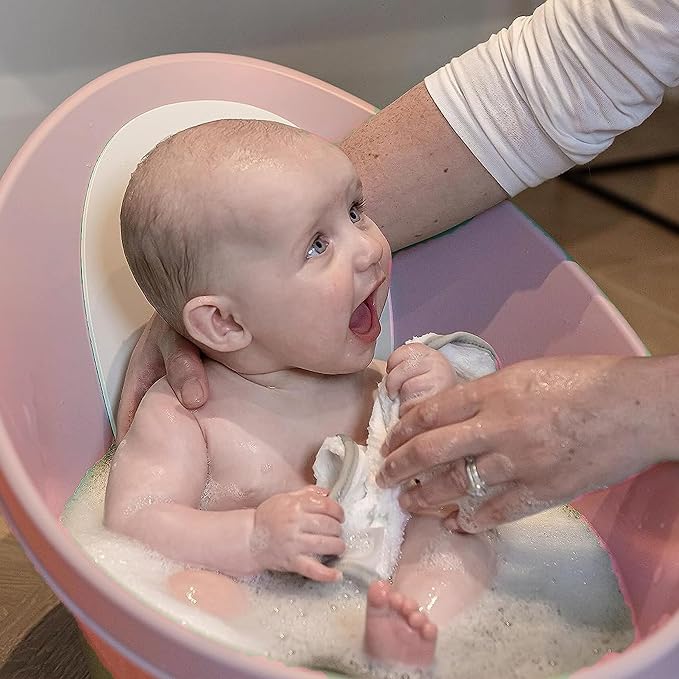 Shnuggle Newborn Baby Bath | Built in Support Bump and Soft Backrest | Suitable - Image 8
