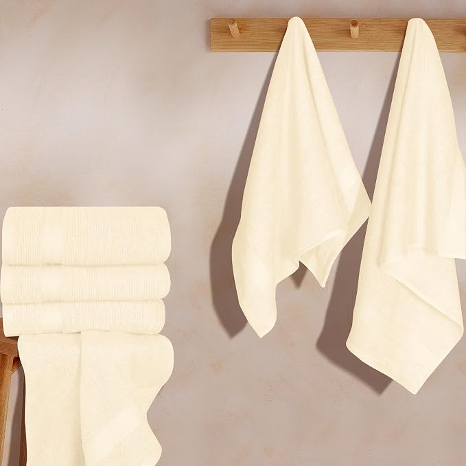 GLAMBURG Ultra Soft 6-Piece Hand Towel Set 16x28-100% Ringspun Cotton - Image 3