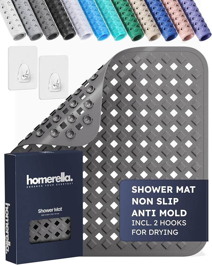 homerella® Shower Mat Non Slip Anti Mold, Non Slip Shower Mats by Homerella
