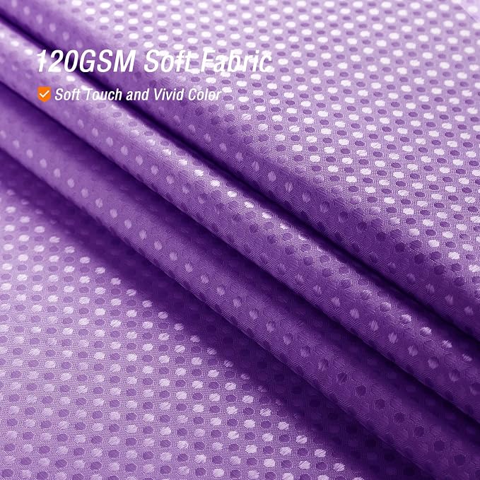 Gibelle Purple Shower Curtain, Waffle Weave Ombre Fabric Shower Curtain Purple - Image 3