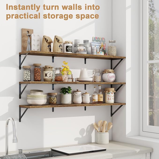 Fun Memories Extra Long Floating Wall Shelves, 48 x 8 Inches - Image 5