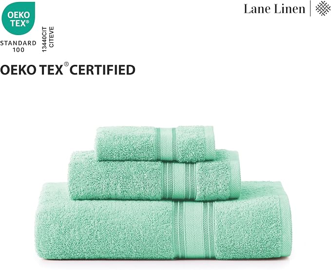 LANE LINEN Luxury Bath Towel Set of 12 – 100% Mercerized Cotton, 4 Bath Towels - Image 8