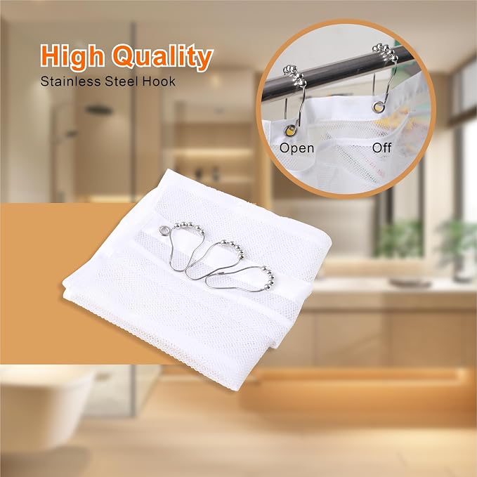 Shower Organizer, Mesh Shower Caddy Quick Drying Hanging, 7 Pockets - Image 6