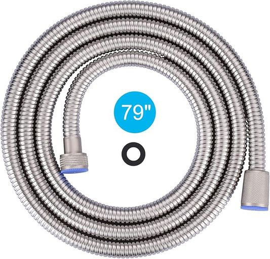 Aleasha Brushed Nickel Finished Shower Hose, 79 Inch SUS 304 Stainless Steel by ALEASHA