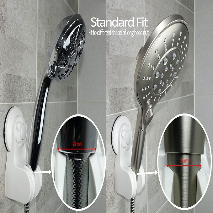 Pump&fix 45 Degrees Adjustable Handheld Shower Head Holder Suction Cup Wall - Image 5
