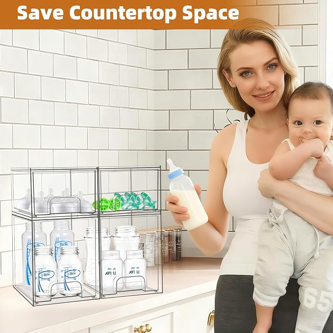 Baby Bottle Organizer, Stackable Storage Drawers - Image 2