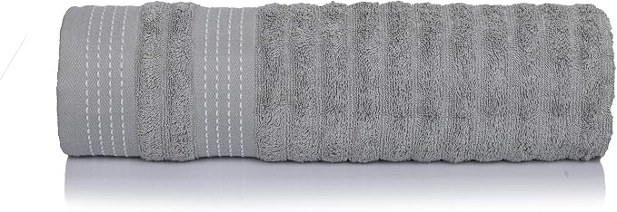 CASA COPENHAGEN Elegance 6 Pieces Towel Set- Grey Violet + White, 550 GSM 2 - Image 3
