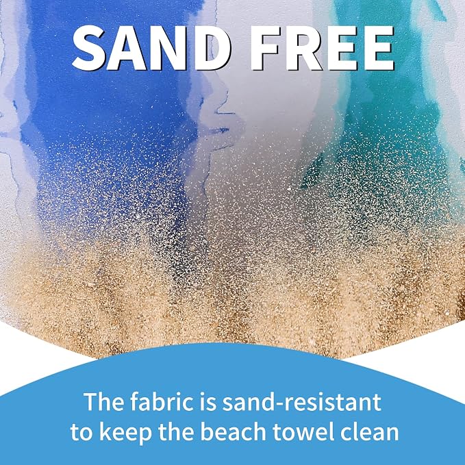 2 Pack Lightweight Thin Beach Towel Oversized 71"x32" Big Extra Large - Image 5