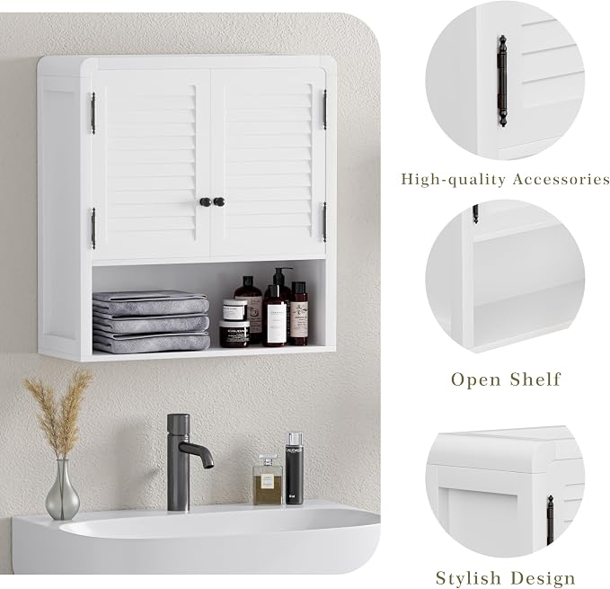 Wall-Mounted Bathroom Storage Cabinet, Waterproof Multi-Layer Adjustable Shelf - Image 5