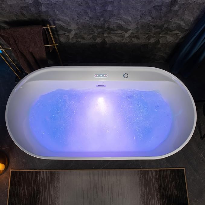 WOODBRIDGE 72" x 35-3/8" Whirlpool and Air Bath Heated Soaking Combination Tub - Image 18