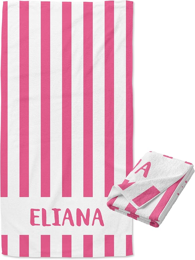 Ships Next Day - Personalized Beach Towel by WinslowBrody