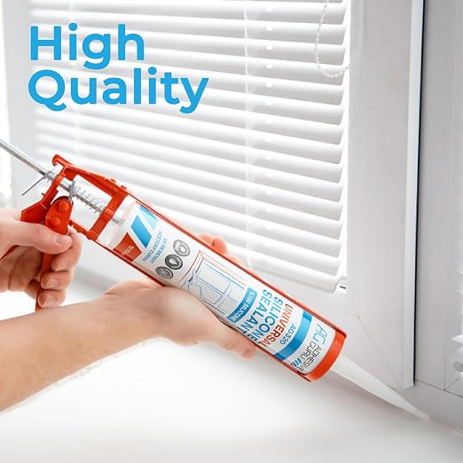 Adhesive Guru All Purpose Clear Silicone Sealant Waterproof, 100% Silicone Caulk - Image 6