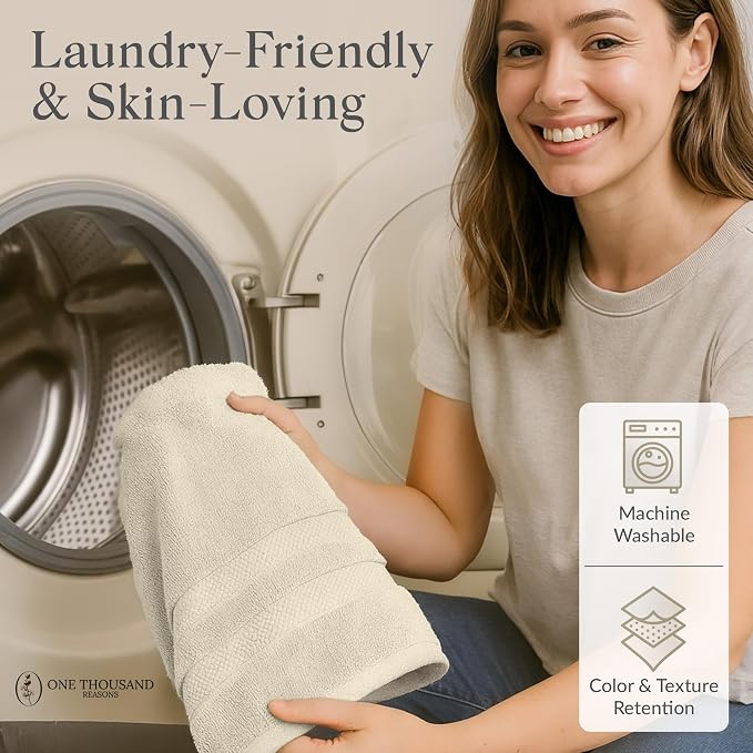 Premium Staple Cotton Bathroom Towel Set - Image 8